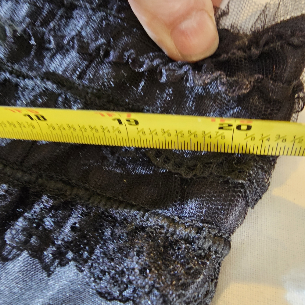 Corset & Tutu Set Satin Chic Black Lace Bandeau Costume Renn Fest - Picture 7 of 16